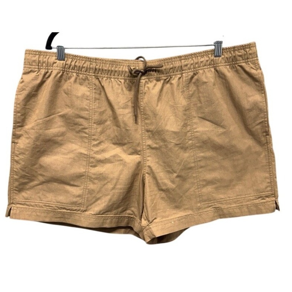 Filson Men XXL Tan Cotton Nylon Elastic Waist Drawstring Utility Shorts